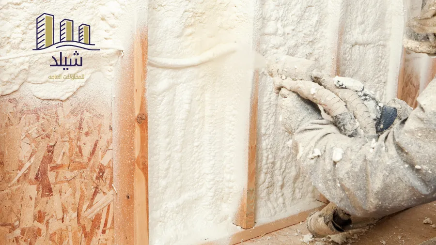 عازل فوم رش امريكي - عزل مائي وحراري بضمان 15 عاماً